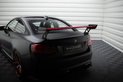 Carbon Heckspoiler Heckflügel Standfuß Außen + LED passend für BMW M2 F87 / 2 / 2 M-Paket F22