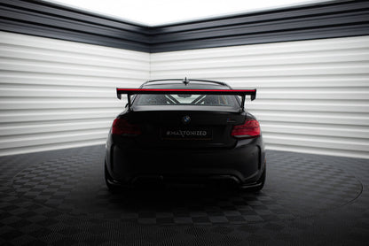Carbon Heckspoiler Heckflügel Standfuß Außen + LED passend für BMW M2 F87 / 2 / 2 M-Paket F22