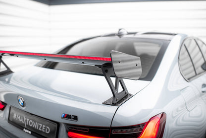 Carbon Heckspoiler Heckflügel Standfuß Außen + LED passend für BMW M3 G80 / M340i G20 / 3 M-Paket G20 / 3 Standard G20