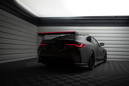 Carbon Heckspoiler Heckflügel Standfuß Außen + LED passend für BMW M4 G82 / G82 FL / M440i / 4 M-Paket G22 / G22 FL