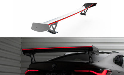 Carbon Heckspoiler Heckflügel Standfuß Außen + LED passend für BMW M4 G82 / G82 FL / M440i / 4 M-Paket G22 / G22 FL