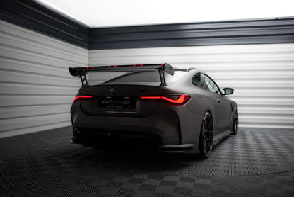 Carbon Heckspoiler Heckflügel Standfuß Außen + LED passend für BMW M4 G82 / G82 FL / M440i / 4 M-Paket G22 / G22 FL
