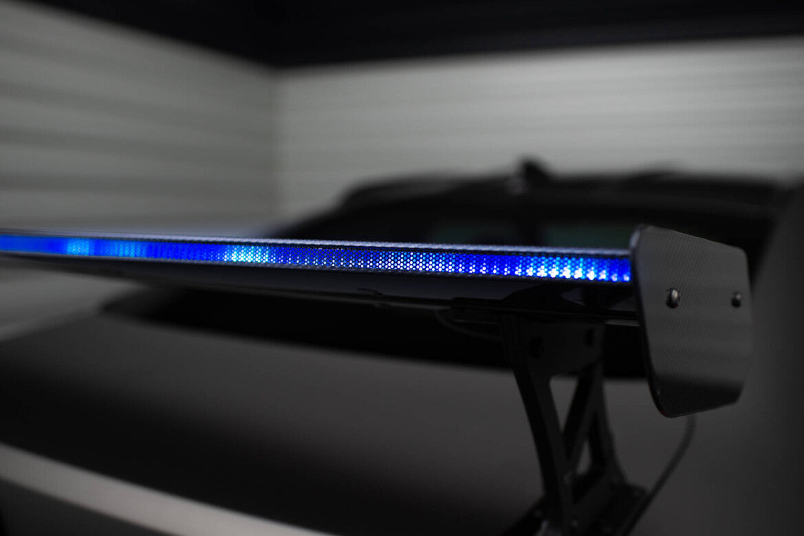 Carbon Heckspoiler Heckflügel Standfuß Außen + LED passend für BMW M4 G82 / G82 FL / M440i / 4 M-Paket G22 / G22 FL