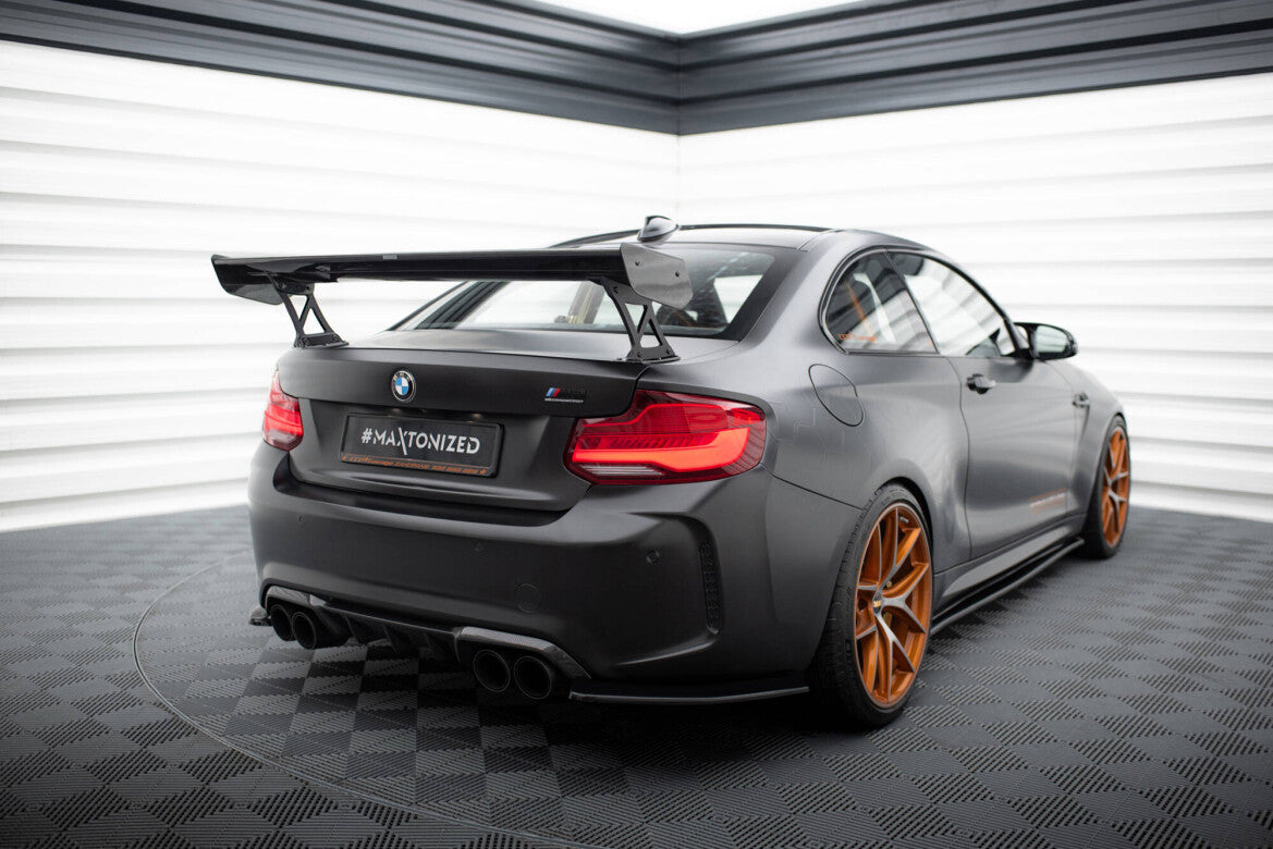 Carbon Heckspoiler Heckflügel Standfuß Außen passend für BMW M2 F87 / 2 / 2 M-Paket F22