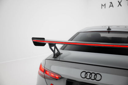 Carbon Heckspoiler Heckflügel Standfuß Außen V.1 + LED passend für Audi A5 / A5 S-Line / S5 / RS5 Coupe F5 / F5 FL