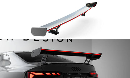 Carbon Heckspoiler Heckflügel Standfuß Außen V.2 + LED passend für Audi A5 / A5 S-Line / S5 / RS5 Coupe F5 / F5 FL