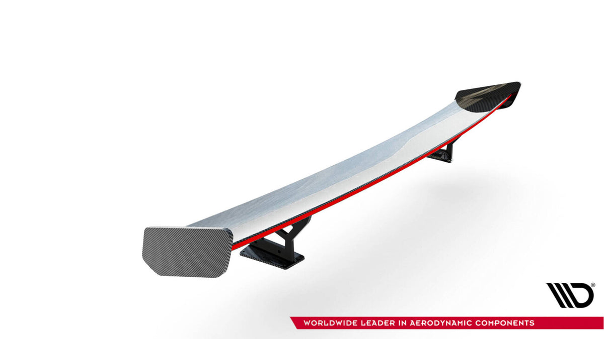 Carbon Heckspoiler Heckflügel Standfuß Außen V.2 + LED passend für Audi A5 / A5 S-Line / S5 / RS5 Coupe F5 / F5 FL