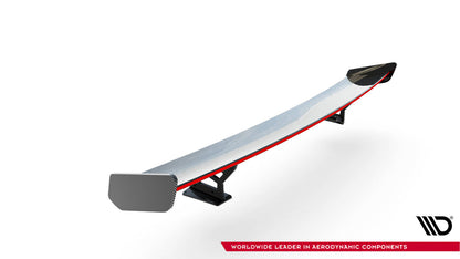 Carbon Heckspoiler Heckflügel Standfuß Außen V.2 + LED passend für Audi A5 / A5 S-Line / S5 / RS5 Coupe F5 / F5 FL