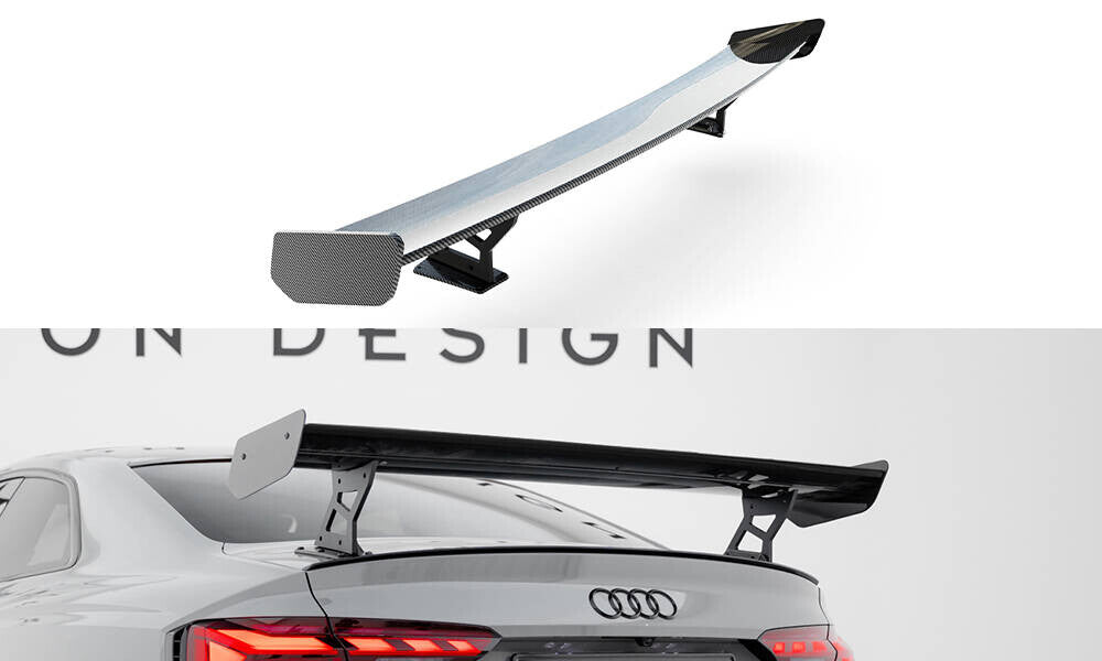 Carbon Heckspoiler Heckflügel Standfuß Außen V.2 passend für Audi A5 / A5 S-Line / S5 / RS5 Coupe F5 / F5 FL