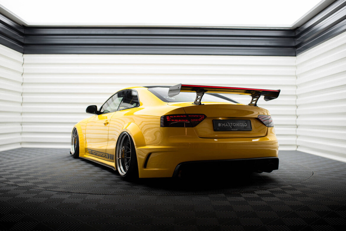 Carbon Heckspoiler Heckflügel Standfuß Innen + LED passend für Audi A5 Coupe 8T