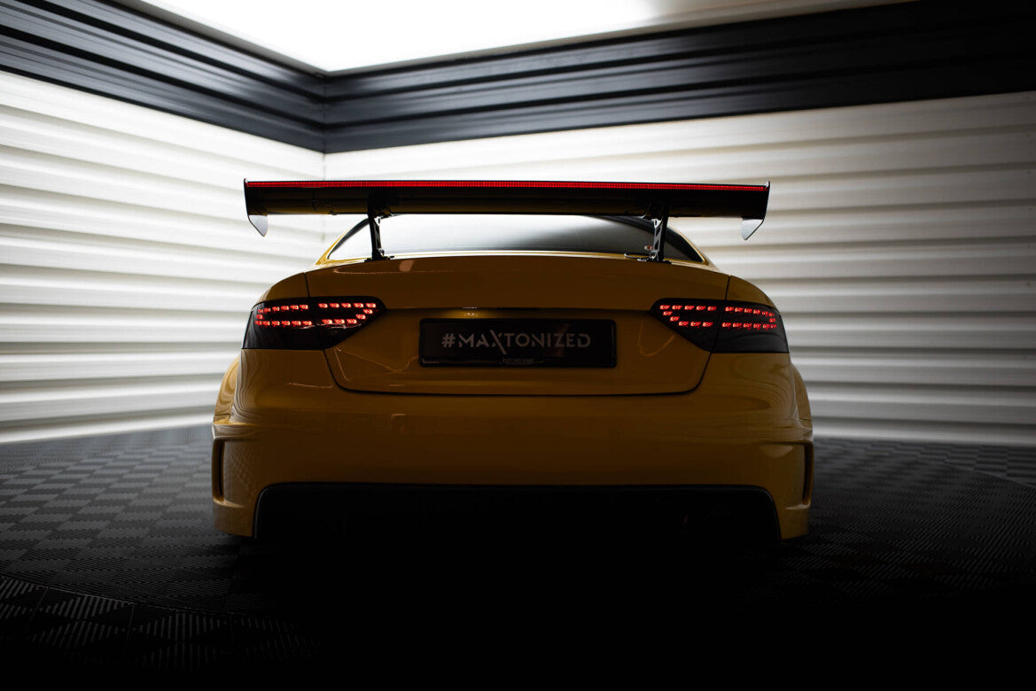 Carbon Heckspoiler Heckflügel Standfuß Innen + LED passend für Audi A5 Coupe 8T