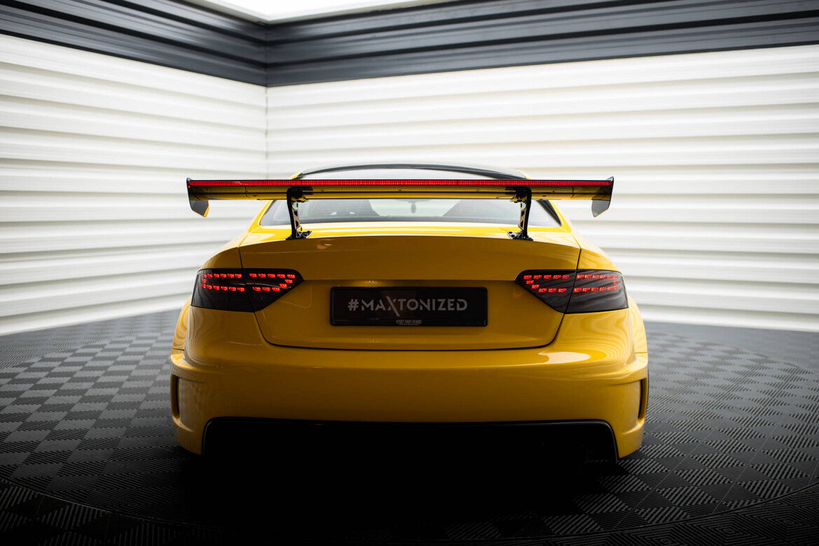Carbon Heckspoiler Heckflügel Standfuß Innen + LED passend für Audi A5 Coupe 8T
