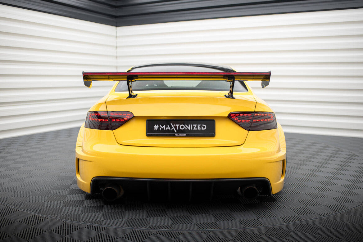 Carbon Heckspoiler Heckflügel Standfuß Innen + LED passend für Audi A5 Coupe 8T