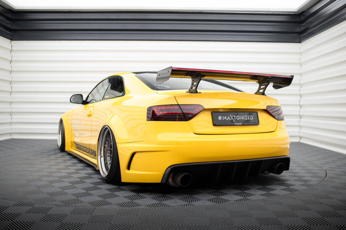 Carbon Heckspoiler Heckflügel Standfuß Innen + LED passend für Audi A5 Coupe 8T