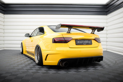Carbon Heckspoiler Heckflügel Standfuß Innen + LED passend für Audi A5 Coupe 8T
