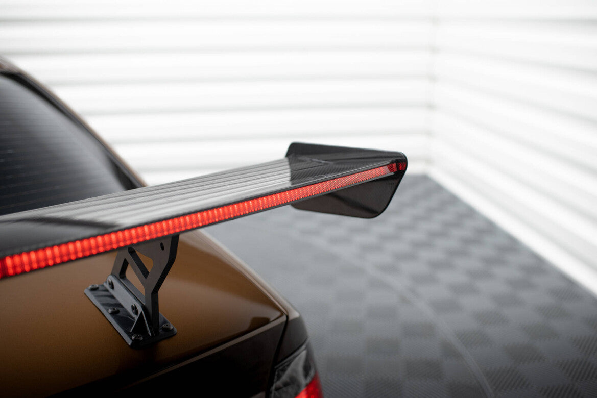 Carbon Heckspoiler Heckflügel Standfuß Innen + LED passend für BMW 3er Coupe E46