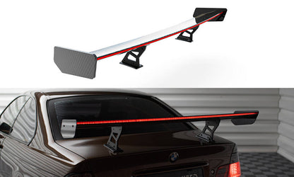 Carbon Heckspoiler Heckflügel Standfuß Innen + LED passend für BMW 3er Coupe E46