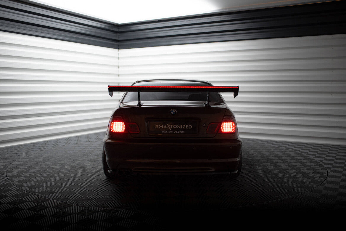 Carbon Heckspoiler Heckflügel Standfuß Innen + LED passend für BMW 3er Coupe E46