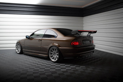 Carbon Heckspoiler Heckflügel Standfuß Innen + LED passend für BMW 3er Coupe E46