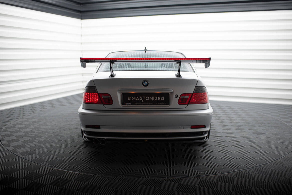 Carbon Heckspoiler Heckflügel Standfuß Innen + LED passend für BMW 3er Coupe E46