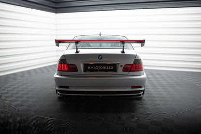 Carbon Heckspoiler Heckflügel Standfuß Innen + LED passend für BMW 3er Coupe E46
