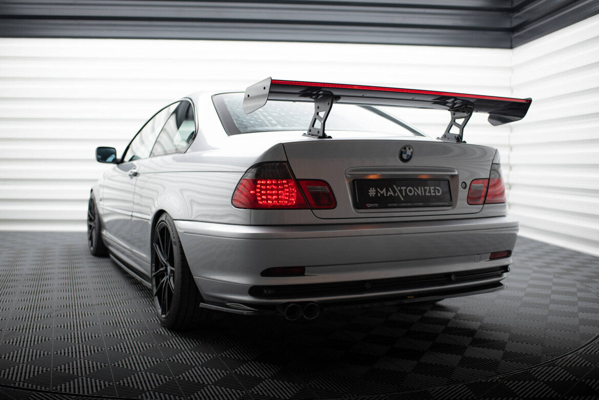 Carbon Heckspoiler Heckflügel Standfuß Innen + LED passend für BMW 3er Coupe E46
