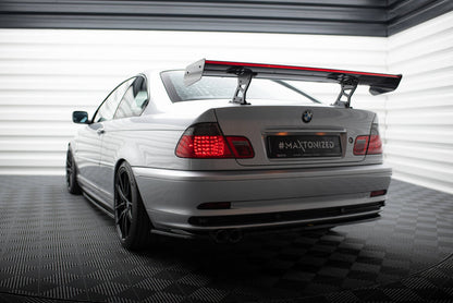 Carbon Heckspoiler Heckflügel Standfuß Innen + LED passend für BMW 3er Coupe E46