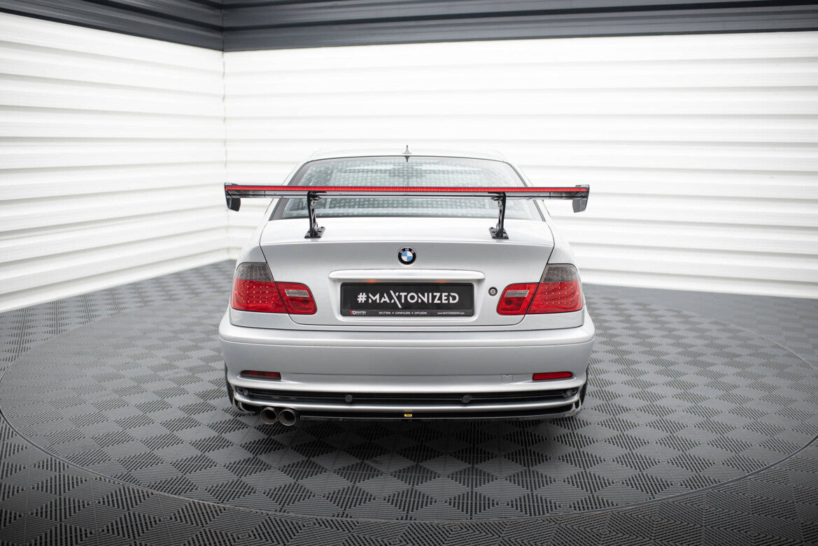 Carbon Heckspoiler Heckflügel Standfuß Innen + LED passend für BMW 3er Coupe E46