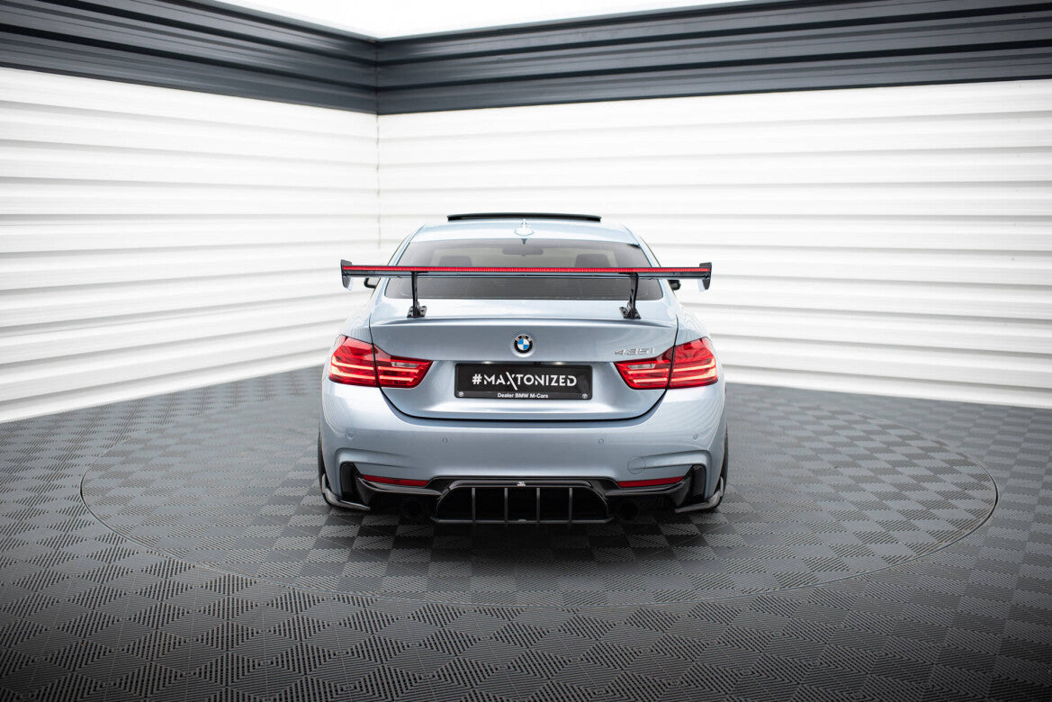 Carbon Heckspoiler Heckflügel Standfuß Innen + LED passend für BMW 4er F32 / 4 F32 M-Paket Coupe