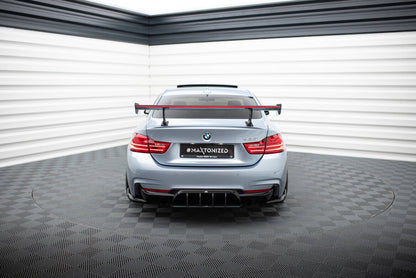 Carbon Heckspoiler Heckflügel Standfuß Innen + LED passend für BMW 4er F32 / 4 F32 M-Paket Coupe