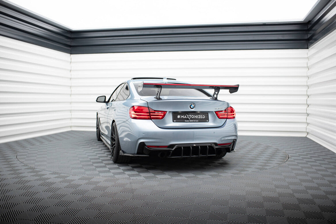 Carbon Heckspoiler Heckflügel Standfuß Innen + LED passend für BMW 4er F32 / 4 F32 M-Paket Coupe