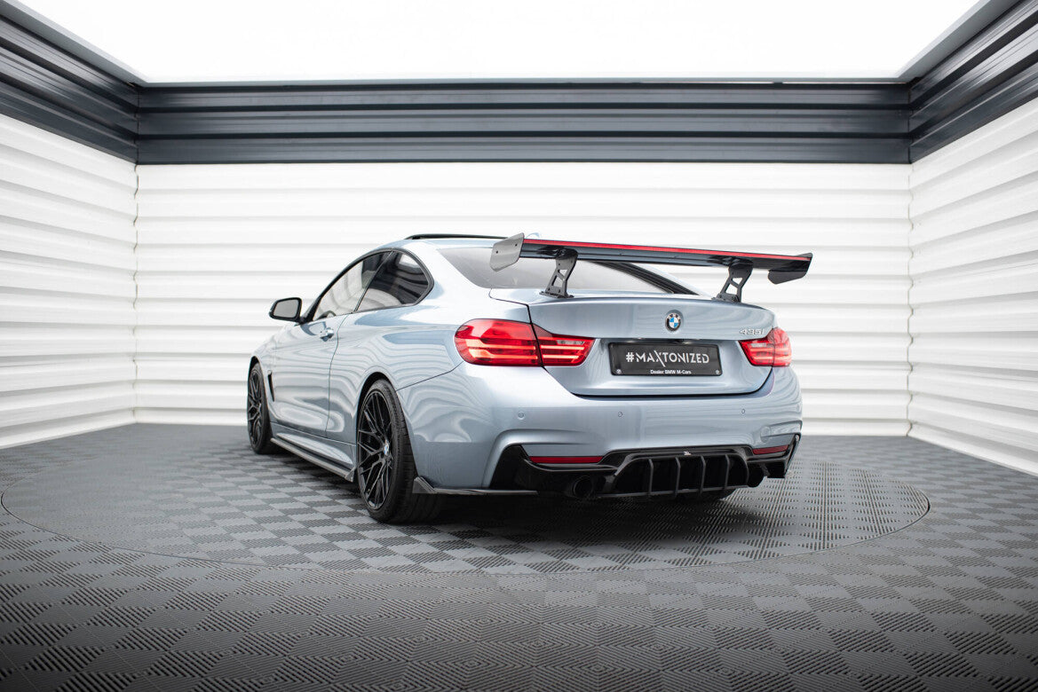 Carbon Heckspoiler Heckflügel Standfuß Innen + LED passend für BMW 4er F32 / 4 F32 M-Paket Coupe
