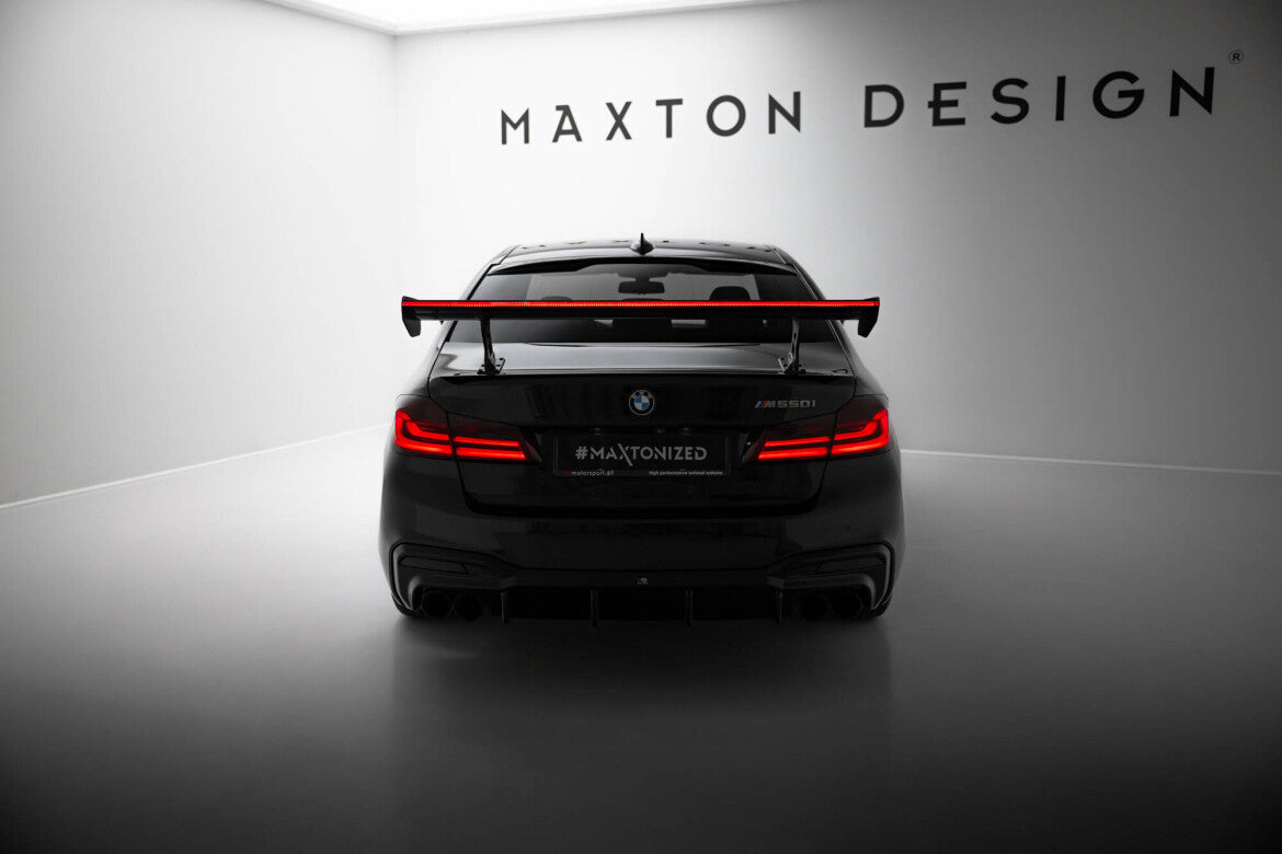 Carbon Heckspoiler Heckflügel Standfuß Innen + LED passend für BMW 5er / M5 Limousine G30 / F90