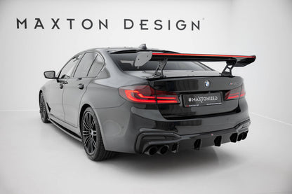 Carbon Heckspoiler Heckflügel Standfuß Innen + LED passend für BMW 5er / M5 Limousine G30 / F90