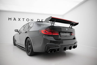Carbon Heckspoiler Heckflügel Standfuß Innen + LED passend für BMW 5er / M5 Limousine G30 / F90