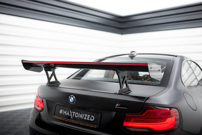 Carbon Heckspoiler Heckflügel Standfuß Innen + LED passend für BMW M2 F87 / 2 / 2 M-Paket F22