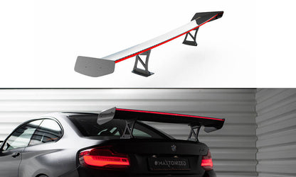 Carbon Heckspoiler Heckflügel Standfuß Innen + LED passend für BMW M2 F87 / 2 / 2 M-Paket F22