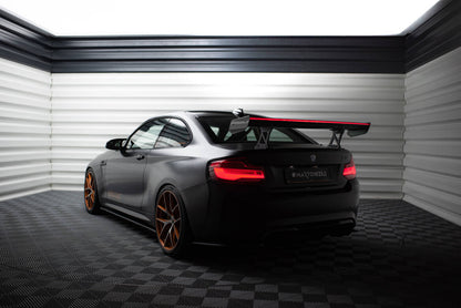 Carbon Heckspoiler Heckflügel Standfuß Innen + LED passend für BMW M2 F87 / 2 / 2 M-Paket F22