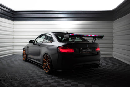 Carbon Heckspoiler Heckflügel Standfuß Innen + LED passend für BMW M2 F87 / 2 / 2 M-Paket F22