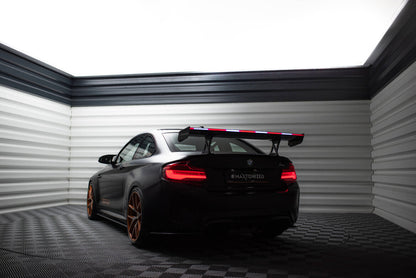 Carbon Heckspoiler Heckflügel Standfuß Innen + LED passend für BMW M2 F87 / 2 / 2 M-Paket F22