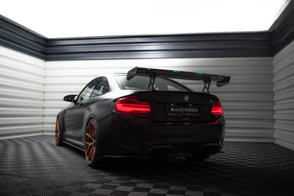 Carbon Heckspoiler Heckflügel Standfuß Innen + LED passend für BMW M2 F87 / 2 / 2 M-Paket F22