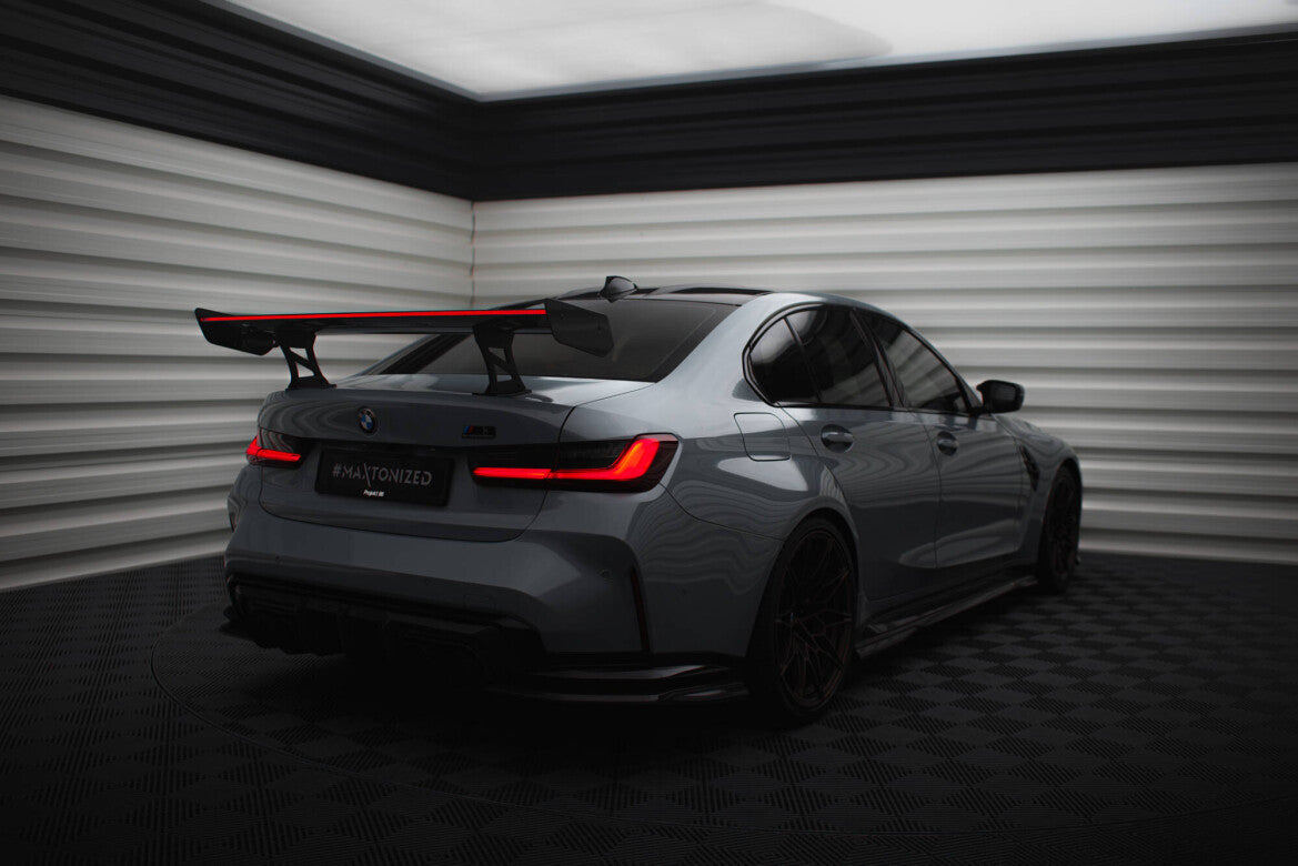 Carbon Heckspoiler Heckflügel Standfuß Innen + LED passend für BMW M3 G80 / M340i G20 / 3 M-Paket G20 / 3 Standard G20