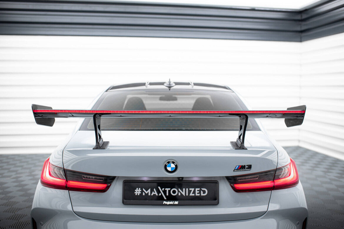 Carbon Heckspoiler Heckflügel Standfuß Innen + LED passend für BMW M3 G80 / M340i G20 / 3 M-Paket G20 / 3 Standard G20