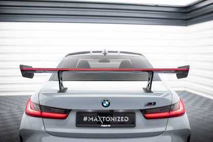 Carbon Heckspoiler Heckflügel Standfuß Innen + LED passend für BMW M3 G80 / M340i G20 / 3 M-Paket G20 / 3 Standard G20