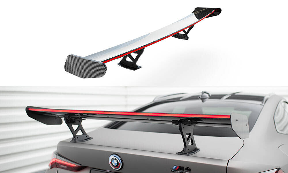Carbon Heckspoiler Heckflügel Standfuß Innen + LED passend für BMW M4 G82 / G82 FL / M440i / 4 M-Paket G22 / G22 FL