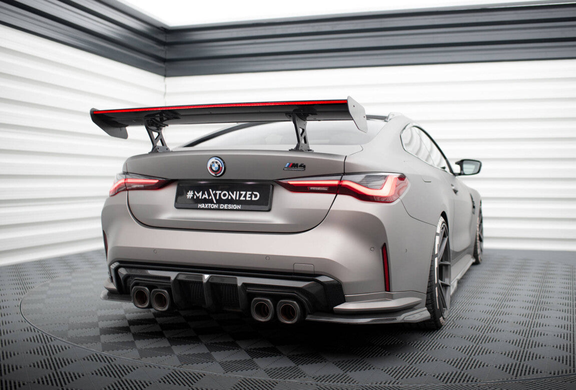 Carbon Heckspoiler Heckflügel Standfuß Innen + LED passend für BMW M4 G82 / G82 FL / M440i / 4 M-Paket G22 / G22 FL