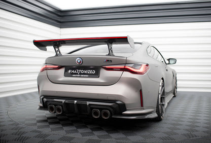 Carbon Heckspoiler Heckflügel Standfuß Innen + LED passend für BMW M4 G82 / G82 FL / M440i / 4 M-Paket G22 / G22 FL