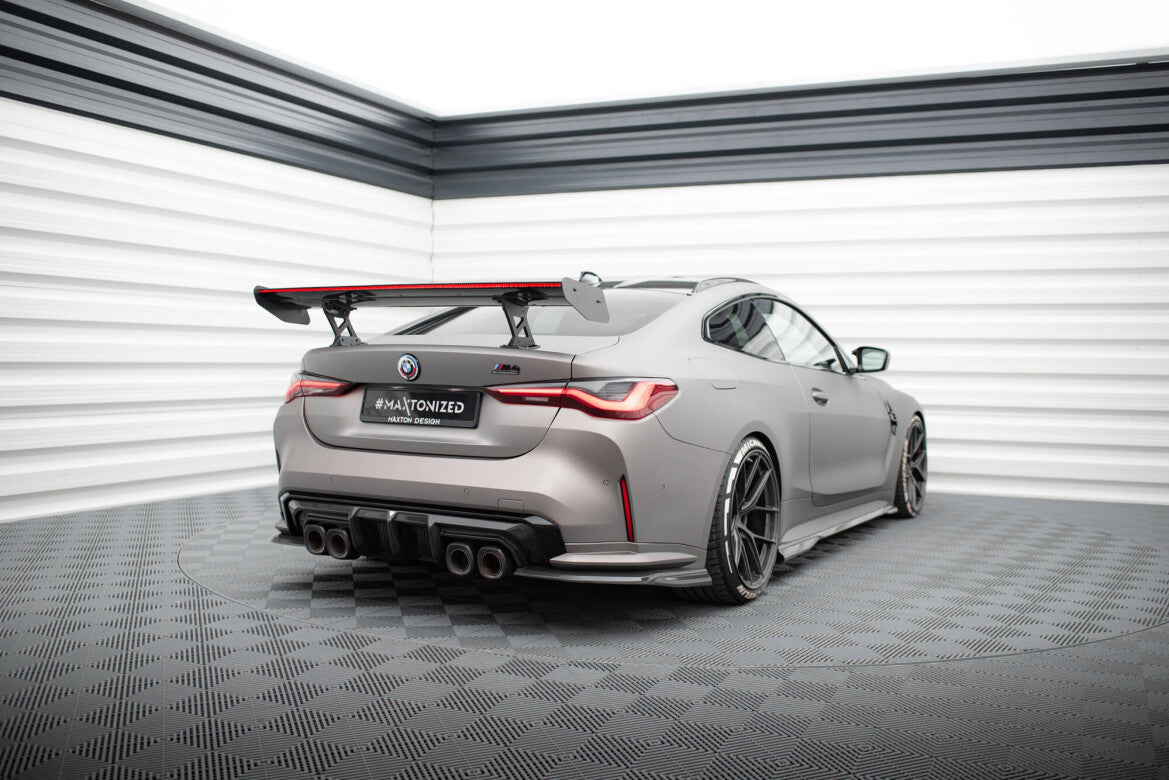 Carbon Heckspoiler Heckflügel Standfuß Innen + LED passend für BMW M4 G82 / G82 FL / M440i / 4 M-Paket G22 / G22 FL
