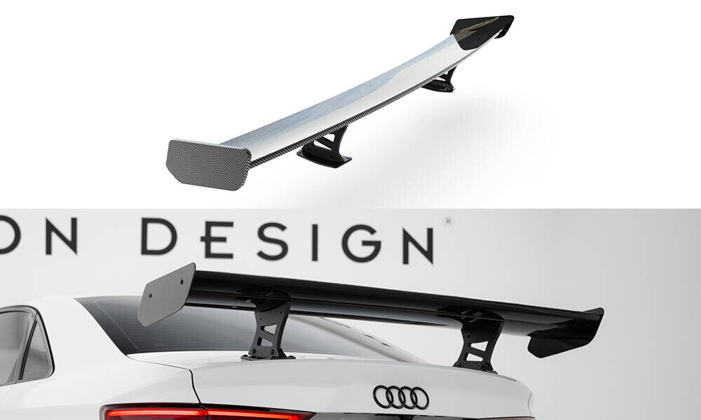 Carbon Heckspoiler Heckflügel Standfuß Innen passend für Audi A3 / A3 S-Line / S3 / RS3 Limousine 8V / 8V FL
