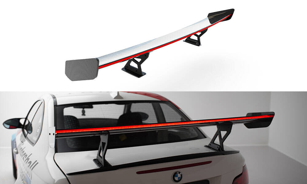 Carbon Heckspoiler Heckflügel Standfuß Innen V.1 + LED passend für BMW 1er M E82